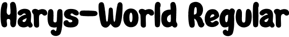 Harys-World Regular font | Harys-World.otf