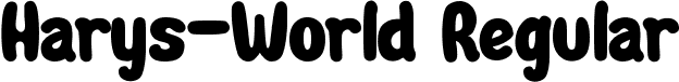 Harys-World Regular font | Harys-World.ttf