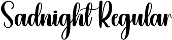 Sadnight Regular font | Sadnight.otf