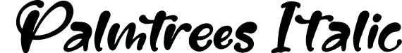 Palmtrees Italic font | Palmtrees-Italic.otf