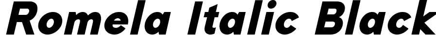 Romela Italic Black font | RomelaItalic-Black.ttf