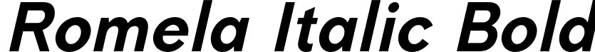 Romela Italic Bold font | RomelaItalic-Bold.otf