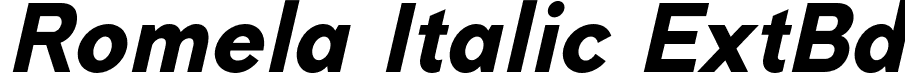 Romela Italic ExtBd font | RomelaItalic-ExtraBold.otf