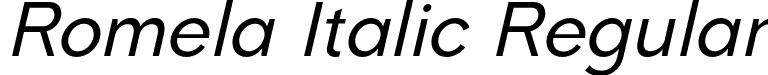 Romela Italic Regular font | RomelaItalic-Regular.otf