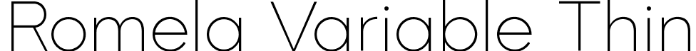 Romela Variable Thin font | Romela-VF.ttf