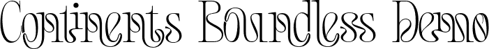 Continents Boundless Demo font | Continents-Boundless-Demo.otf