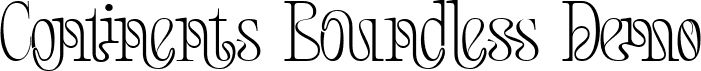 Continents Boundless Demo font | Continents-Boundless-Demo.ttf