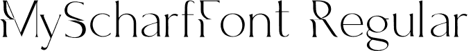 MyScharfFont Regular font | myscharf.otf