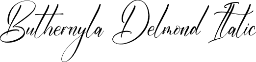 Buthernyla Delmond Italic font | Buthernyla-Delmond-Italic.otf