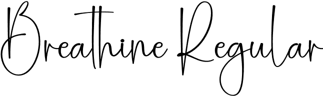 Breathine Regular font | Breathine.otf