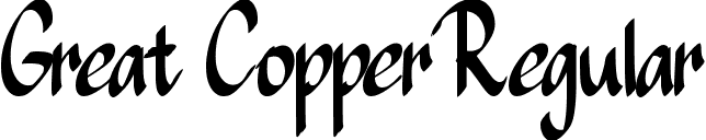 Great Copper Regular font | Great Copper.ttf