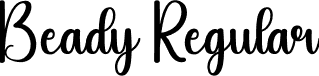 Beady Regular font | Beady.otf