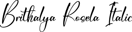 Brithalya Rosela Italic font | Brithalya-Rosela-Italic.otf