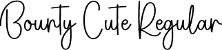 Bounty Cute Regular font | Bounty-Cute.otf