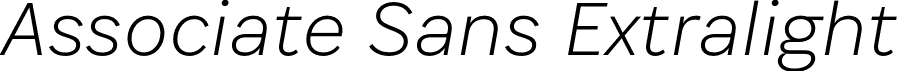 Associate Sans Extralight font | AssociateSans-ExtralightItalic.otf
