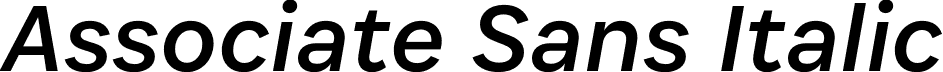 Associate Sans Italic font | AssociateSans-Italic.otf
