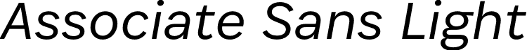 Associate Sans Light font | AssociateSans-LightItalic.otf