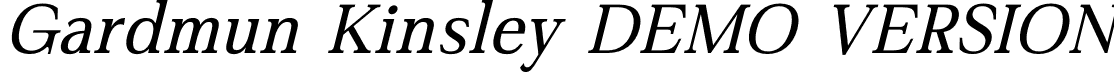 Gardmun Kinsley DEMO VERSION font | Gardmun-Kinsley-Italic-DEMO-VERSION.otf