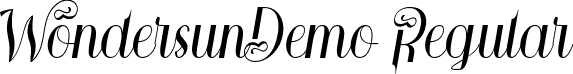 WondersunDemo Regular font | WondersunDemoRegular.ttf