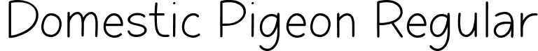 Domestic Pigeon Regular font | Domestic-Pigeon.otf