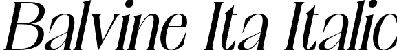 Balvine Ita Italic font | Balvine-Italic.otf