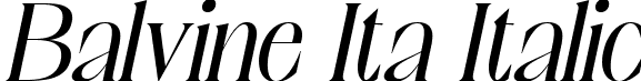 Balvine Ita Italic font | Balvine-Italic.ttf