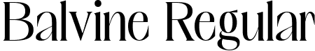 Balvine Regular font | Balvine-Regular.ttf