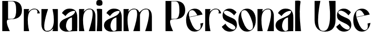 Pruaniam Personal Use font | pruaniampersonaluse-regular.otf