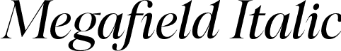 Megafield Italic font | Megafield-Italic.otf