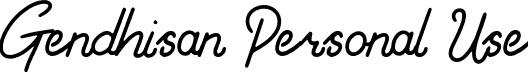 Gendhisan Personal Use font | GendhisanPersonalUse-Regular.otf