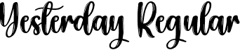 Yesterday Regular font | Yesterday.otf