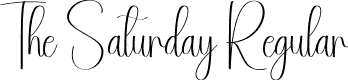 The Saturday Regular font | The-Saturday.otf