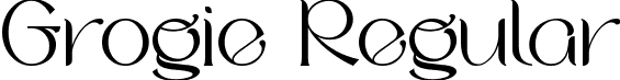 Grogie Regular font | Grogie.ttf