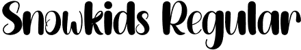 Snowkids Regular font | Snowkids.otf