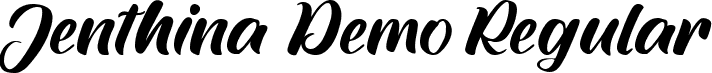 Jenthina Demo Regular font | JenthinaFont-Regular.ttf