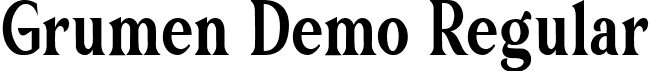 Grumen Demo Regular font | Grumen-Regular.ttf