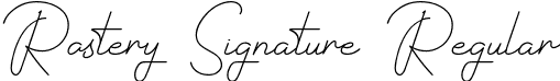 Rastery Signature Regular font | Rastery Signature.otf
