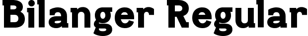 Bilanger Regular font | Bilanger.ttf