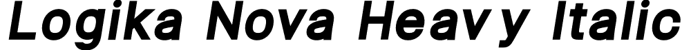 Logika Nova Heavy Italic font | LogikaNova-HeavyItalic.otf
