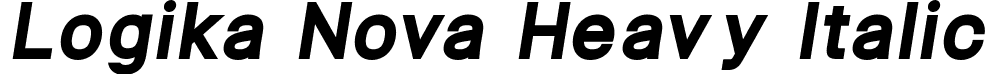 Logika Nova Heavy Italic font | LogikaNova-HeavyItalic.ttf