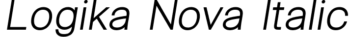 Logika Nova Italic font | LogikaNova-Italic.ttf