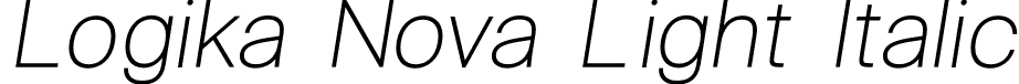 Logika Nova Light Italic font | LogikaNova-LightItalic.otf