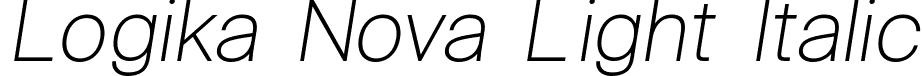 Logika Nova Light Italic font | LogikaNova-LightItalic.ttf
