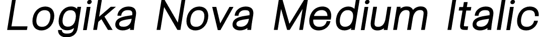 Logika Nova Medium Italic font | LogikaNova-MediumItalic.otf