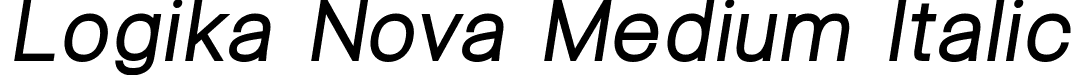 Logika Nova Medium Italic font | LogikaNova-MediumItalic.ttf