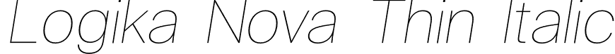 Logika Nova Thin Italic font | LogikaNova-ThinItalic.otf