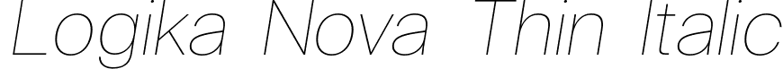 Logika Nova Thin Italic font | LogikaNova-ThinItalic.ttf