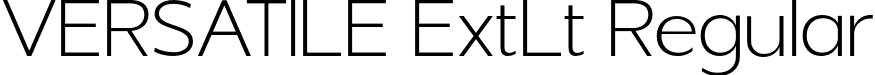 VERSATILE ExtLt Regular font | Versatile Extralight 1.otf