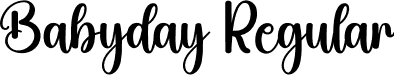 Babyday Regular font | Babyday.otf