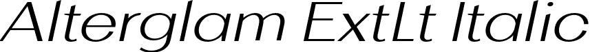 Alterglam ExtLt Italic font | Alterglam-UltraLightItalic.otf